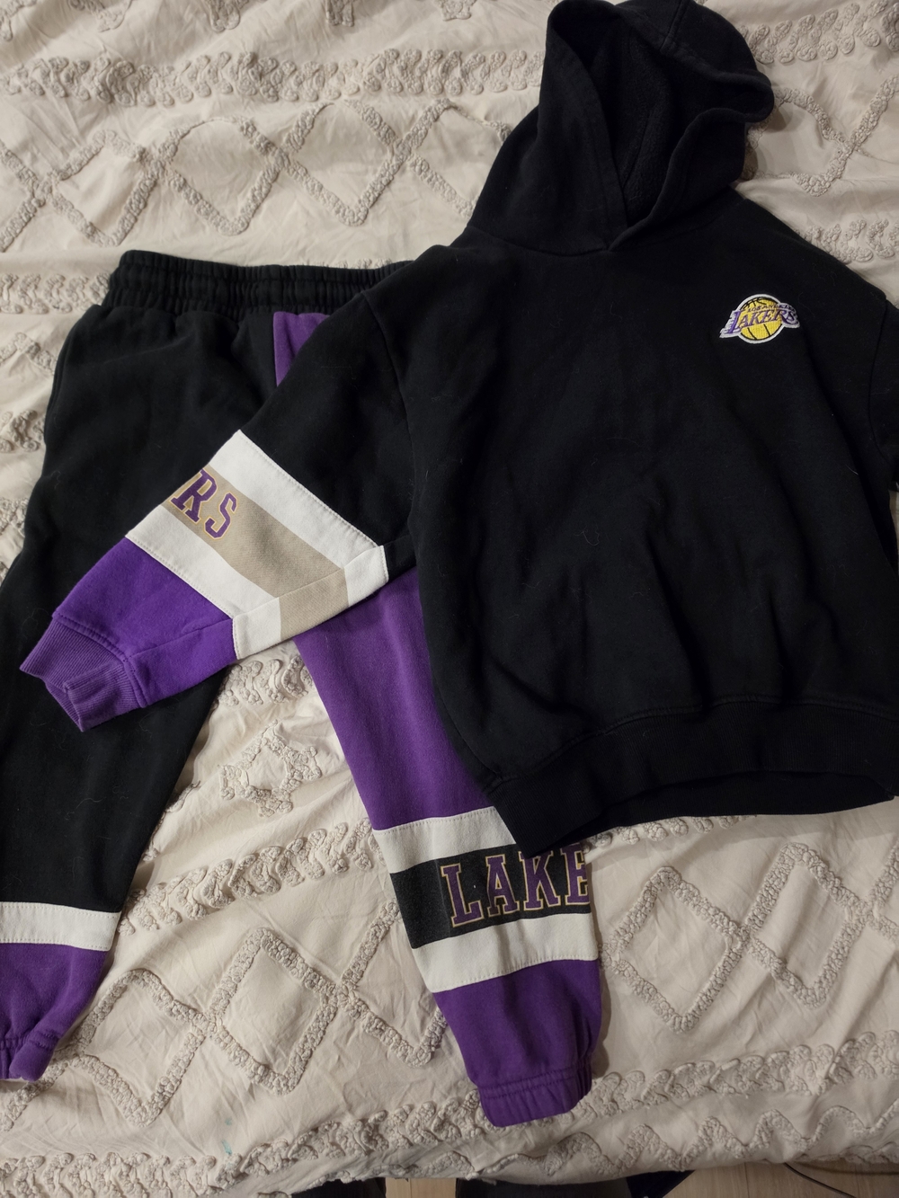 NBA Black & Purple Kids Hoodie and Jogger Set